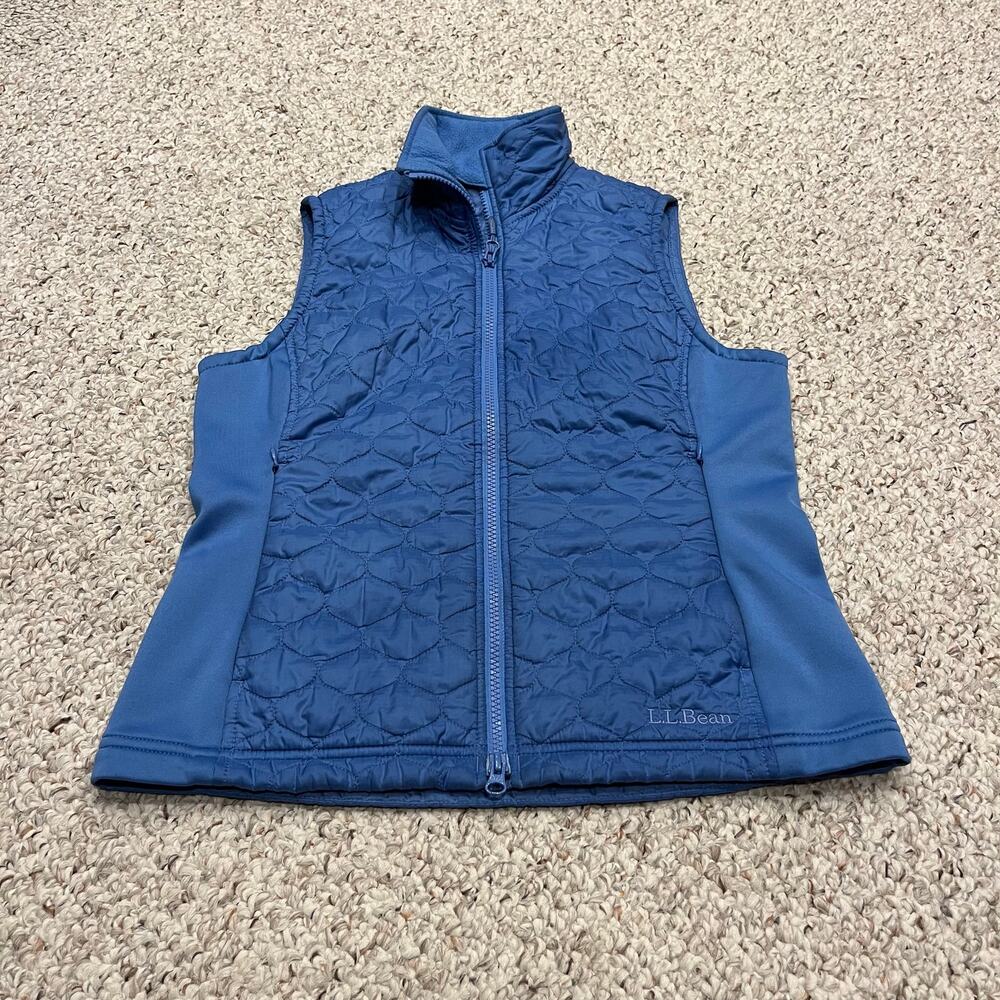 LL Bean Quilted Insulated Full Zip Vest XS Blue Outdoor Gorpcore Hike Trail Fall